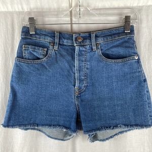 Everlane The Cheeky Denim Cut Off Shorts